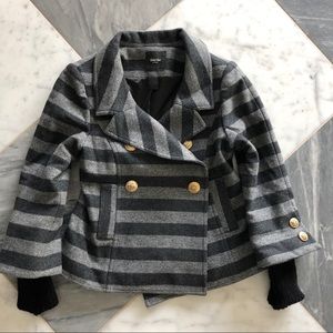 Smythe wool grey striped coat